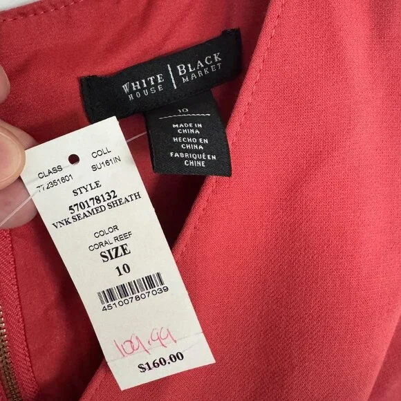 Coral short/midi dress - Picture 3 of 4